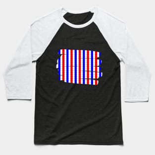 US flag colored lines Baseball T-Shirt